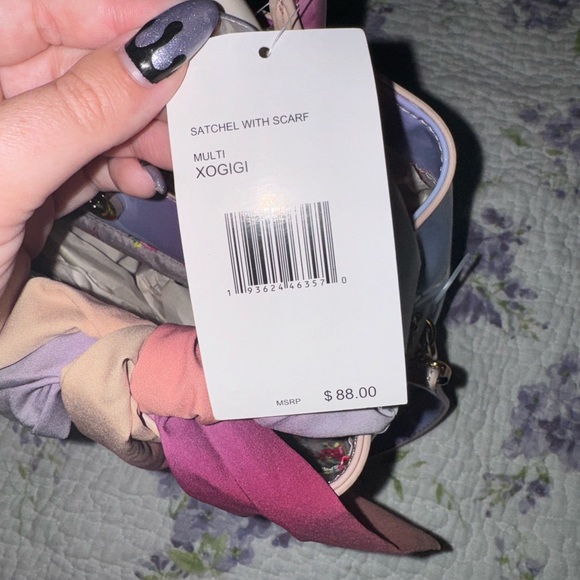 NWT Betsey Johnson Ombré Satchel with Scarf - Picture 9 of 10